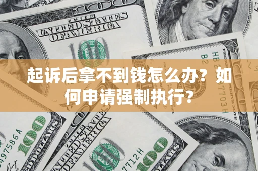 北京起诉后拿不到钱怎么办？如何申请强制执行？
