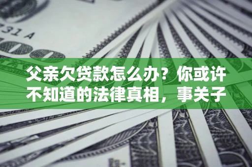 北京父亲欠贷款怎么办？你或许不知道的法律真相，事关子女未来