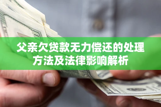 北京父亲欠贷款无力偿还的处理方法及法律影响解析